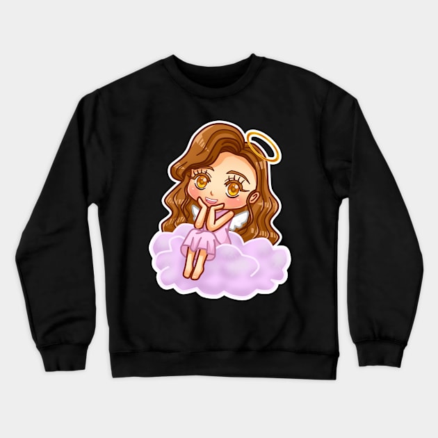 Anime Girl Crewneck Sweatshirt by LetsBeginDesigns